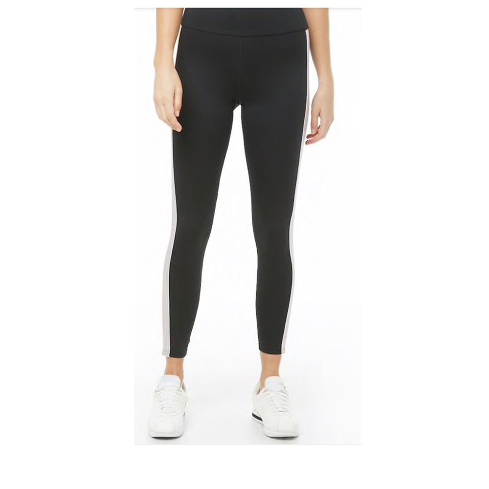 Forever 21 Active Metallic Striped Leggings (NWT) - Picture 2 of 5